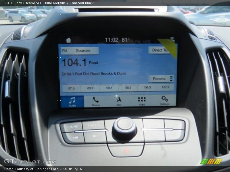 Blue Metallic / Charcoal Black 2018 Ford Escape SEL