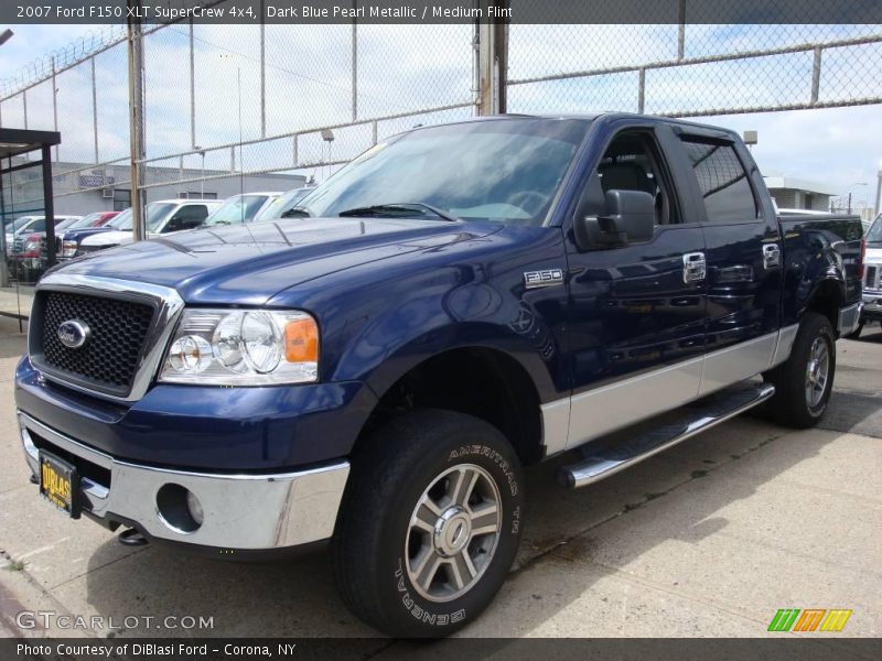 Dark Blue Pearl Metallic / Medium Flint 2007 Ford F150 XLT SuperCrew 4x4