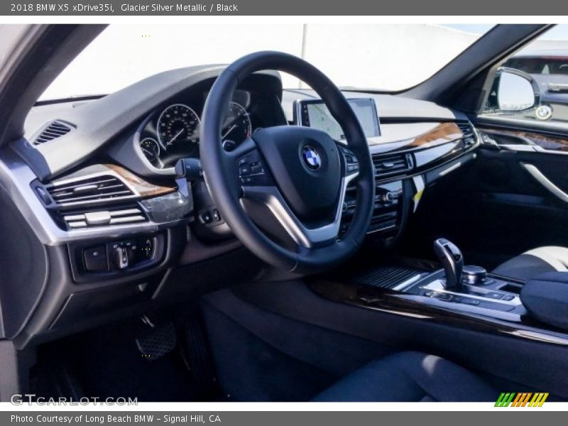 Glacier Silver Metallic / Black 2018 BMW X5 xDrive35i