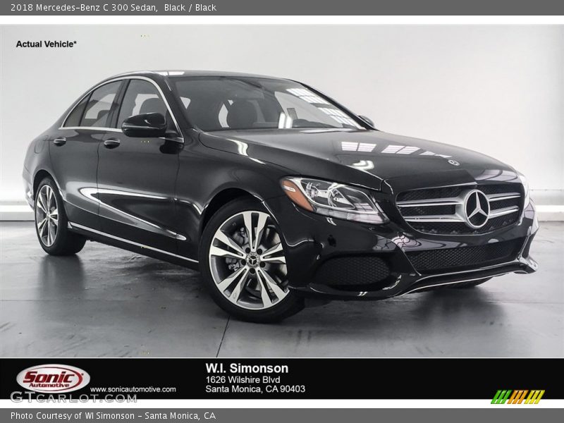 Black / Black 2018 Mercedes-Benz C 300 Sedan