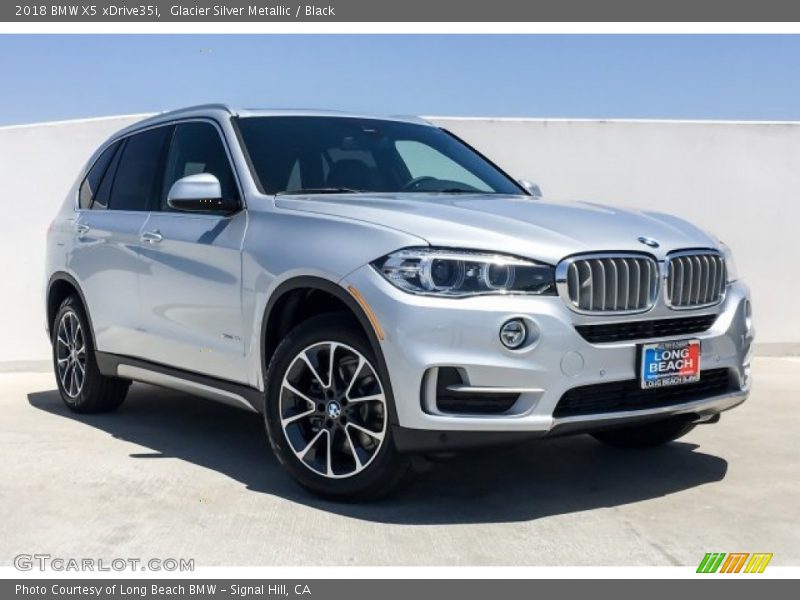 Glacier Silver Metallic / Black 2018 BMW X5 xDrive35i