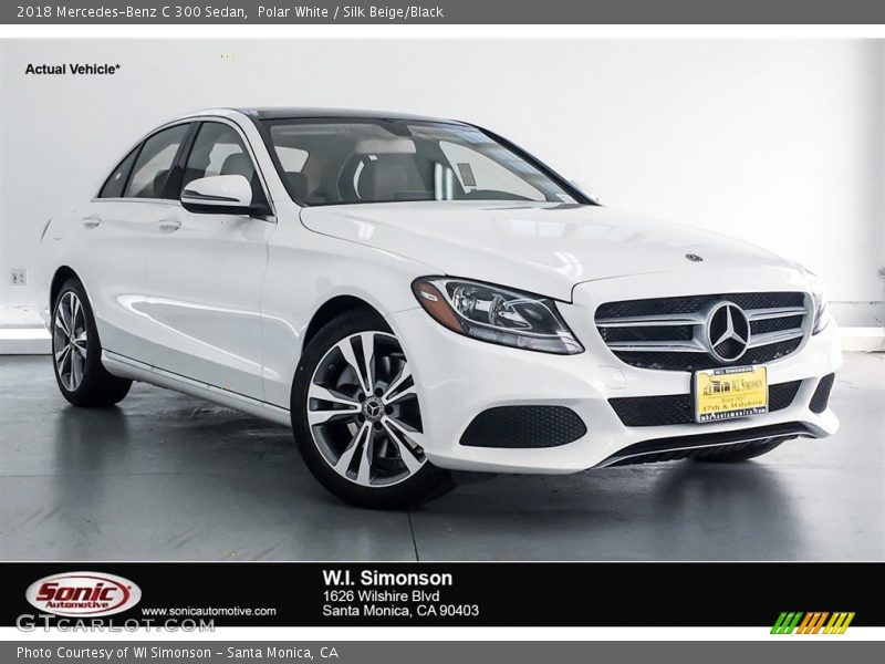 Polar White / Silk Beige/Black 2018 Mercedes-Benz C 300 Sedan
