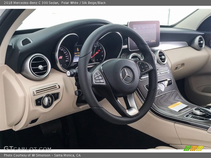 Polar White / Silk Beige/Black 2018 Mercedes-Benz C 300 Sedan