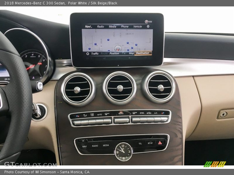 Polar White / Silk Beige/Black 2018 Mercedes-Benz C 300 Sedan