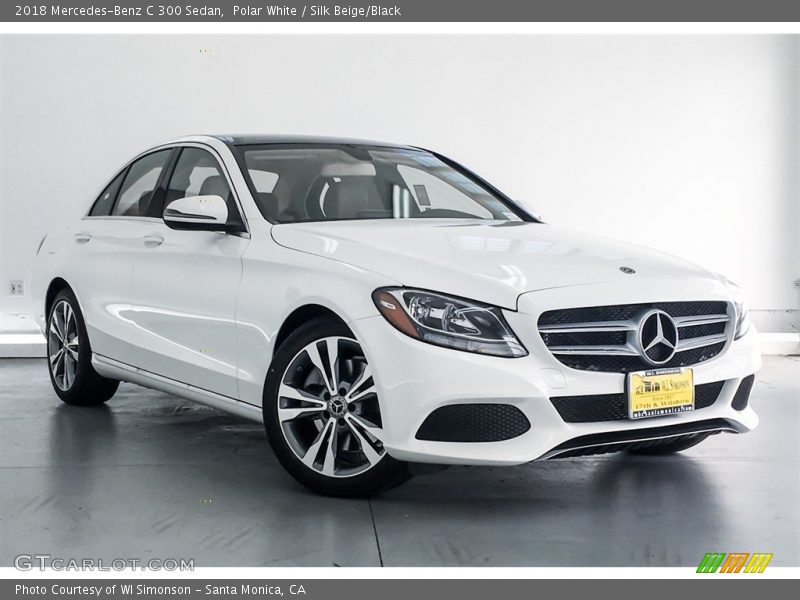 Polar White / Silk Beige/Black 2018 Mercedes-Benz C 300 Sedan