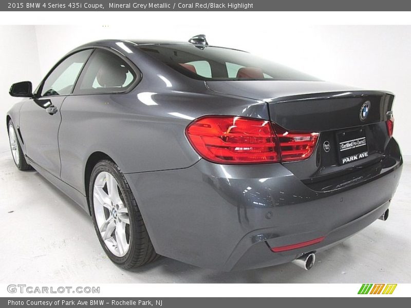 Mineral Grey Metallic / Coral Red/Black Highlight 2015 BMW 4 Series 435i Coupe