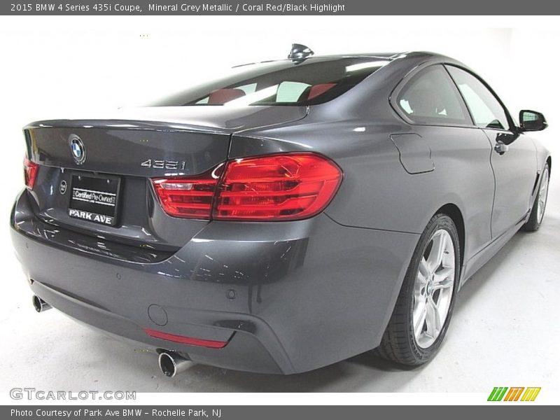 Mineral Grey Metallic / Coral Red/Black Highlight 2015 BMW 4 Series 435i Coupe