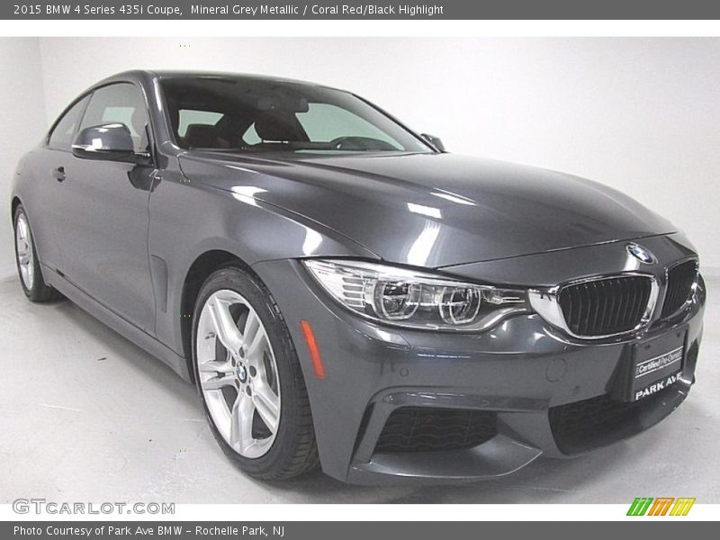 Mineral Grey Metallic / Coral Red/Black Highlight 2015 BMW 4 Series 435i Coupe