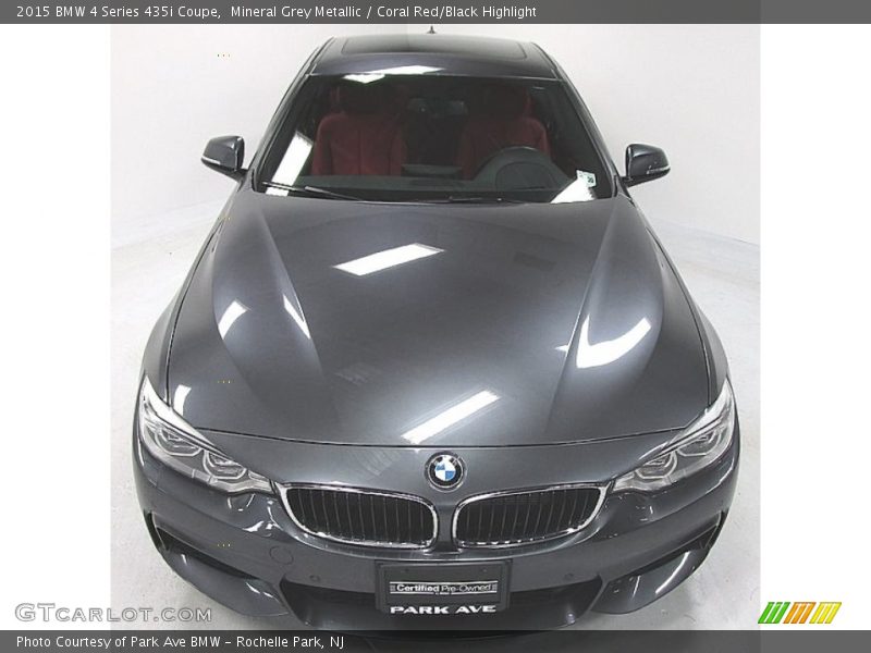 Mineral Grey Metallic / Coral Red/Black Highlight 2015 BMW 4 Series 435i Coupe