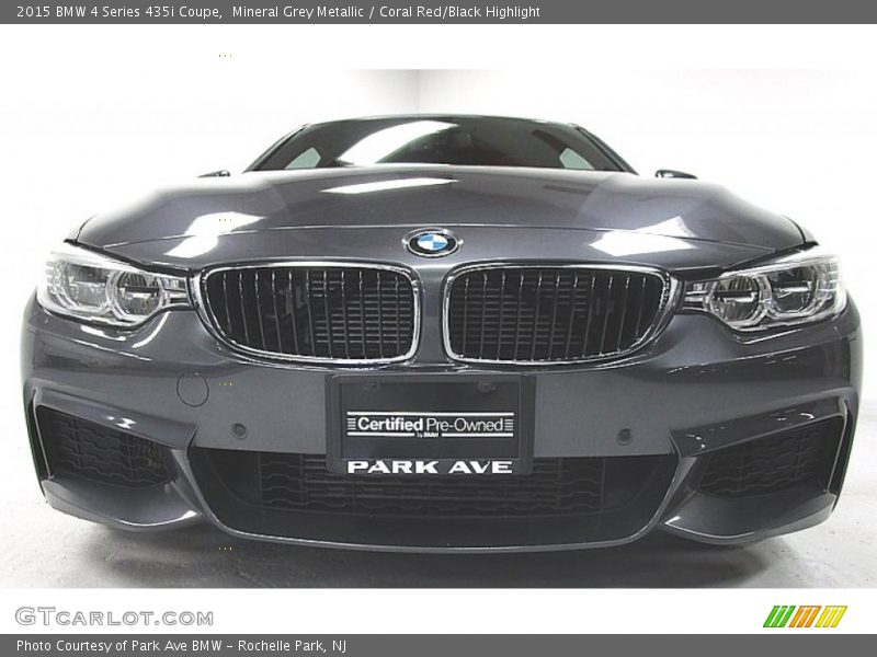 Mineral Grey Metallic / Coral Red/Black Highlight 2015 BMW 4 Series 435i Coupe