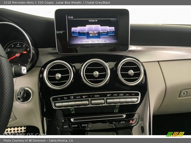 Lunar Blue Metallic / Crystal Grey/Black 2018 Mercedes-Benz C 300 Coupe