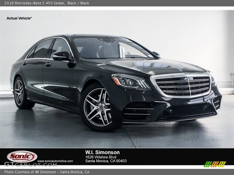 Black / Black 2018 Mercedes-Benz S 450 Sedan