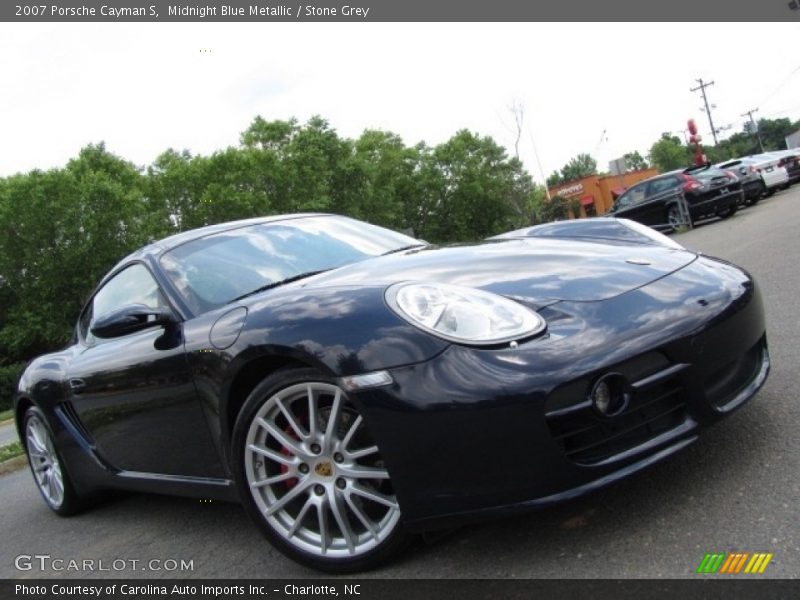 Midnight Blue Metallic / Stone Grey 2007 Porsche Cayman S