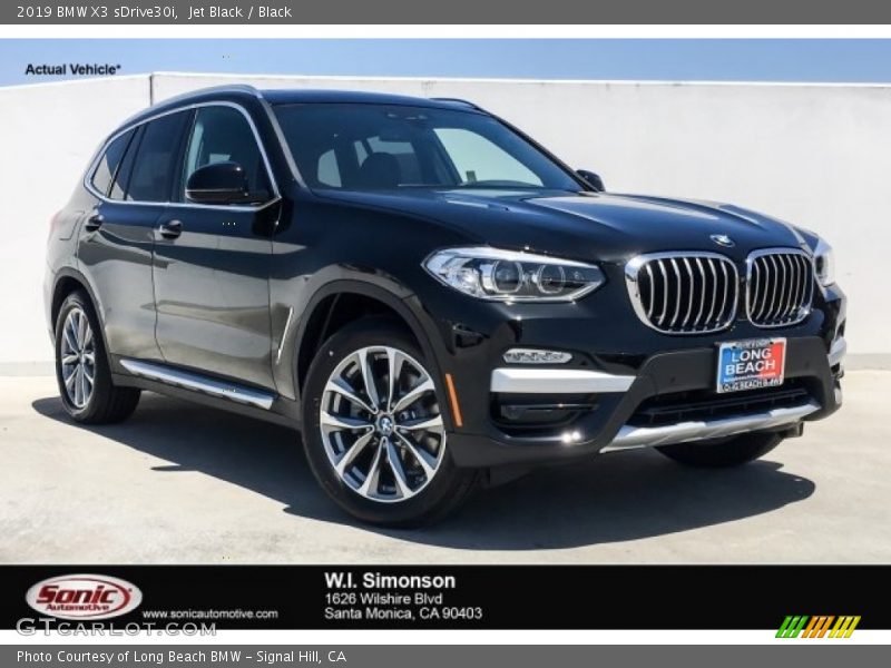 Jet Black / Black 2019 BMW X3 sDrive30i