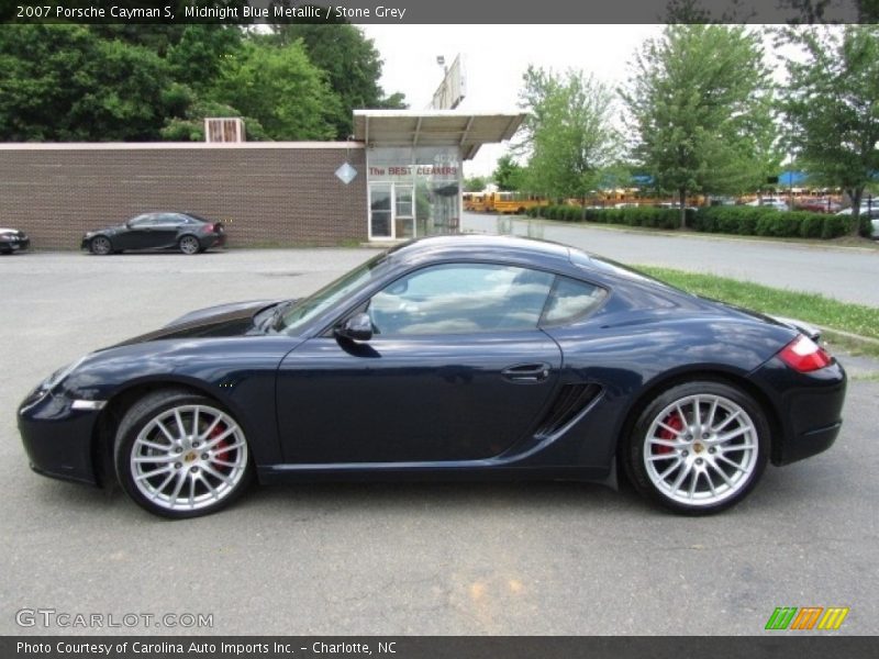 Midnight Blue Metallic / Stone Grey 2007 Porsche Cayman S