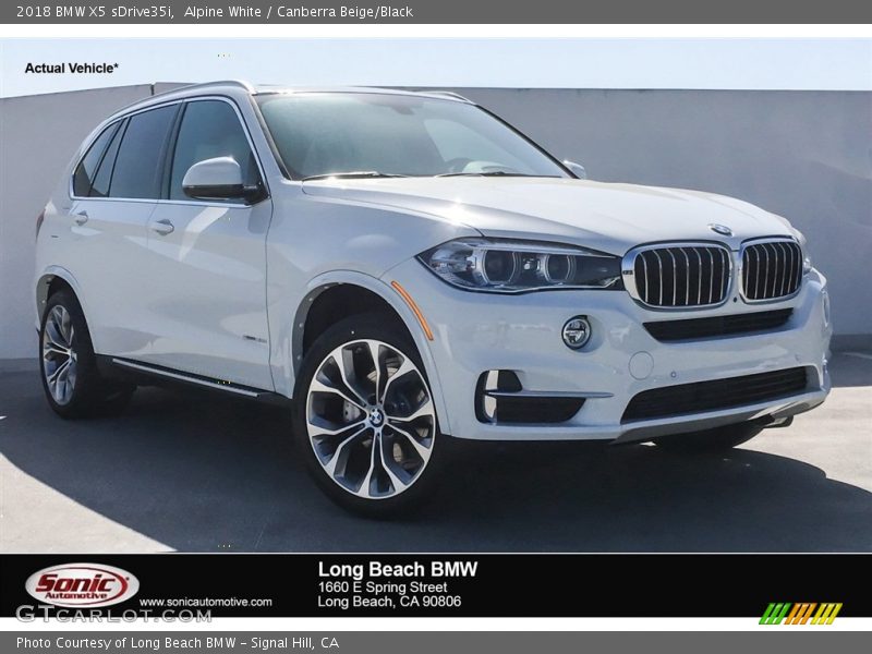 Alpine White / Canberra Beige/Black 2018 BMW X5 sDrive35i