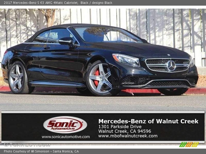 Black / designo Black 2017 Mercedes-Benz S 63 AMG 4Matic Cabriolet