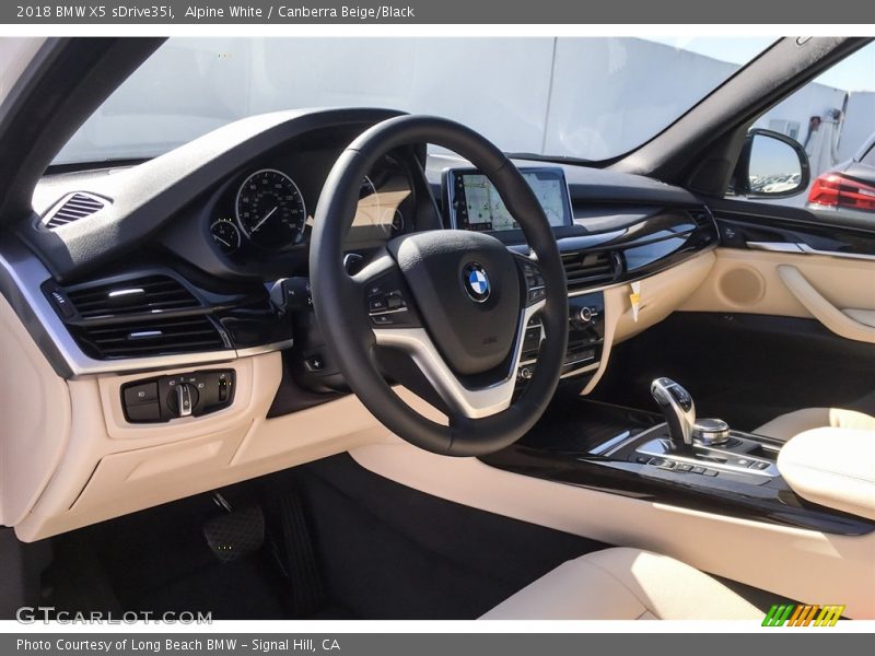Alpine White / Canberra Beige/Black 2018 BMW X5 sDrive35i