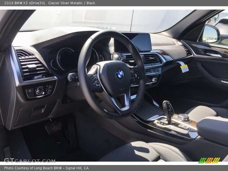 Glacier Silver Metallic / Black 2019 BMW X3 sDrive30i
