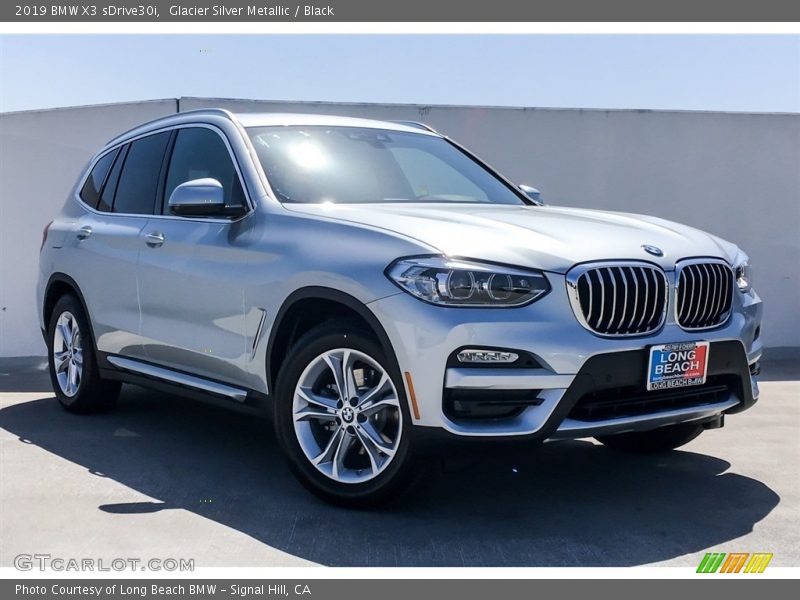 Glacier Silver Metallic / Black 2019 BMW X3 sDrive30i