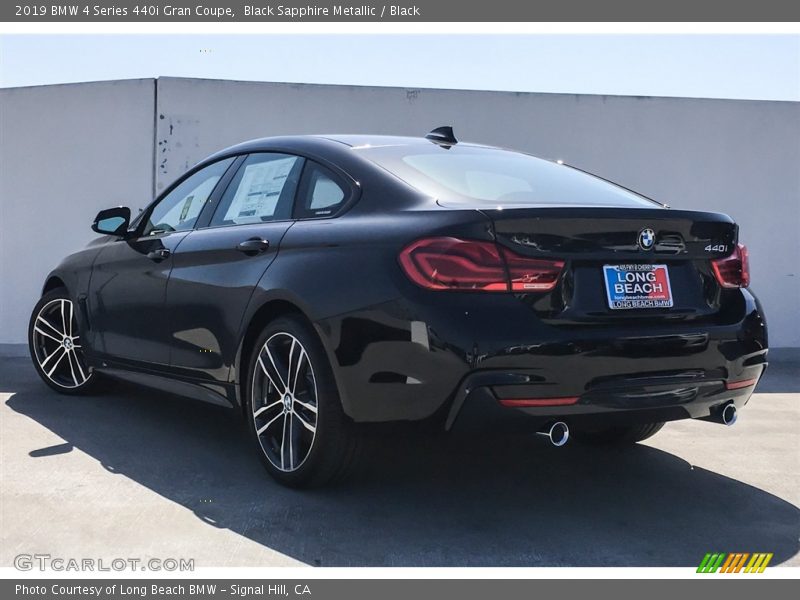 Black Sapphire Metallic / Black 2019 BMW 4 Series 440i Gran Coupe