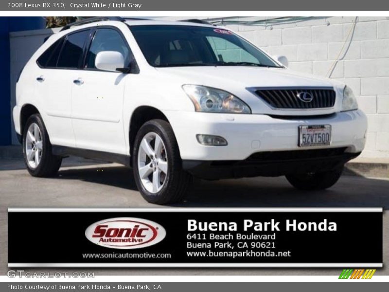 Crystal White / Light Gray 2008 Lexus RX 350
