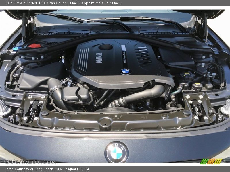 Black Sapphire Metallic / Black 2019 BMW 4 Series 440i Gran Coupe