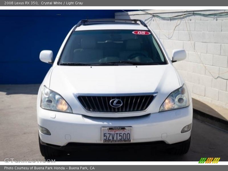 Crystal White / Light Gray 2008 Lexus RX 350
