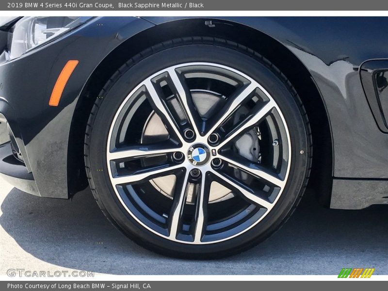 Black Sapphire Metallic / Black 2019 BMW 4 Series 440i Gran Coupe