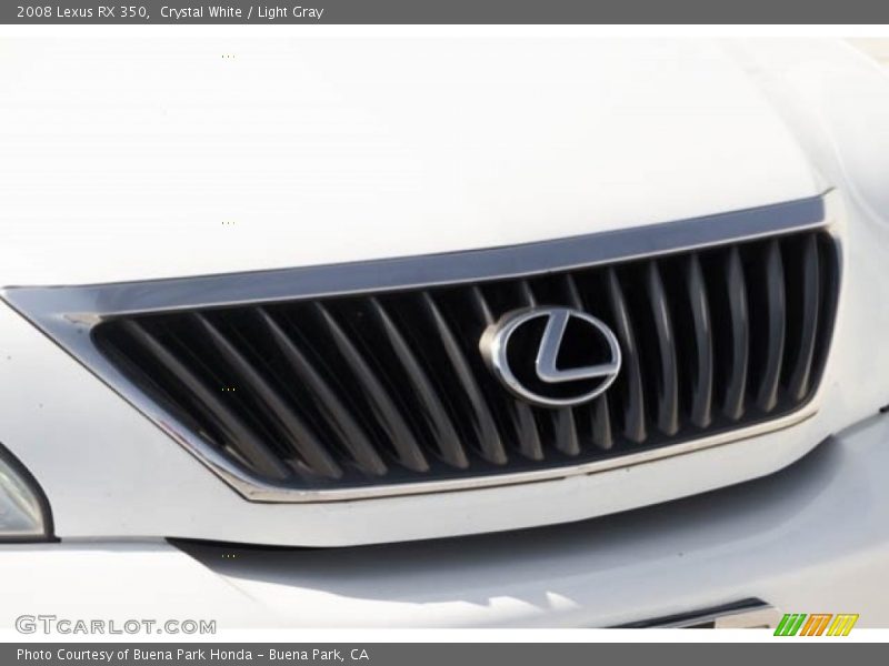 Crystal White / Light Gray 2008 Lexus RX 350