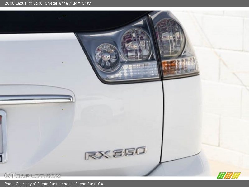 Crystal White / Light Gray 2008 Lexus RX 350