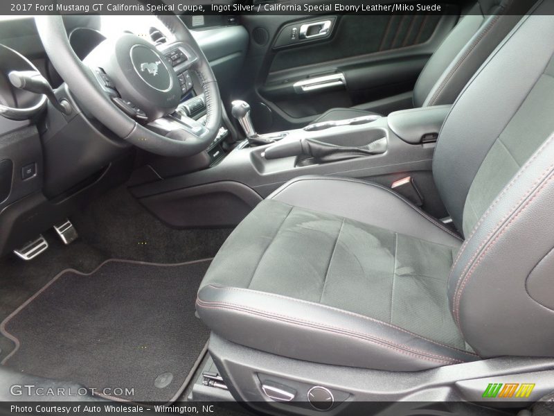 Ingot Silver / California Special Ebony Leather/Miko Suede 2017 Ford Mustang GT California Speical Coupe