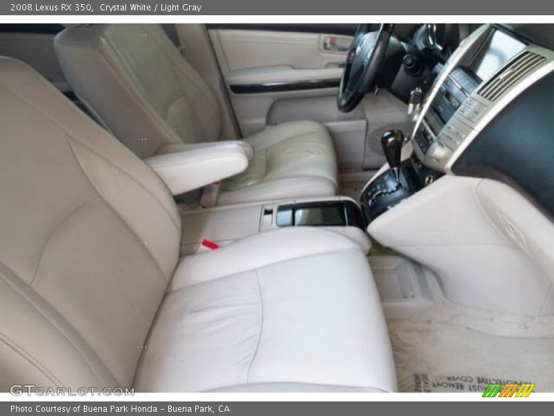 Crystal White / Light Gray 2008 Lexus RX 350