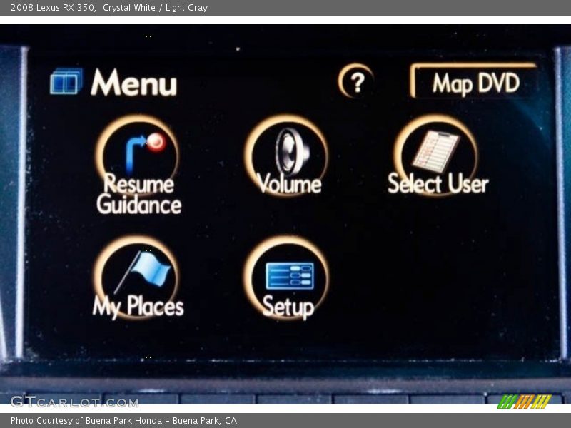 Crystal White / Light Gray 2008 Lexus RX 350