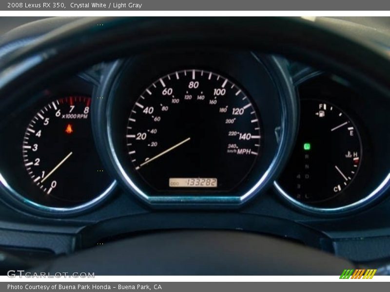 Crystal White / Light Gray 2008 Lexus RX 350