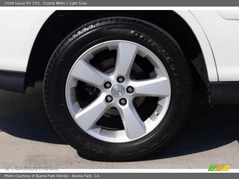 Crystal White / Light Gray 2008 Lexus RX 350