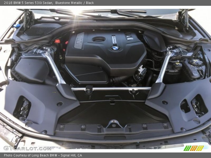 Bluestone Metallic / Black 2018 BMW 5 Series 530i Sedan