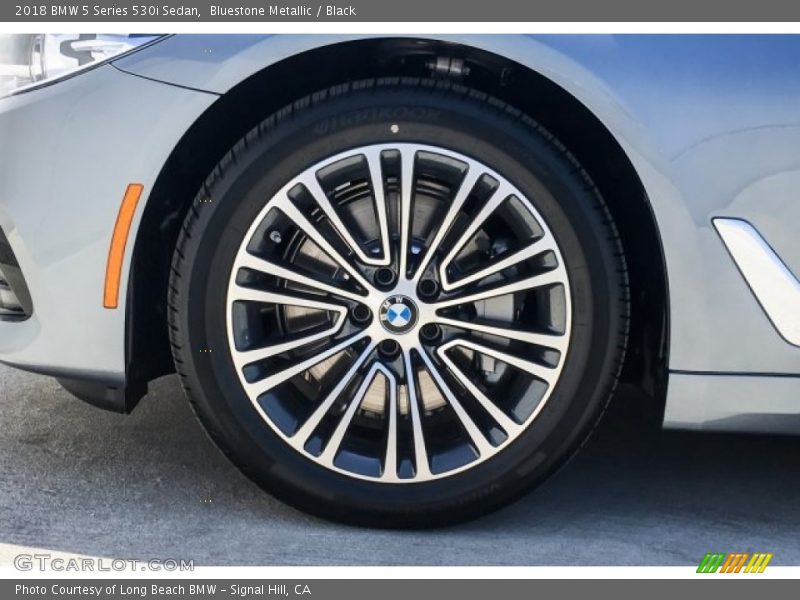 Bluestone Metallic / Black 2018 BMW 5 Series 530i Sedan