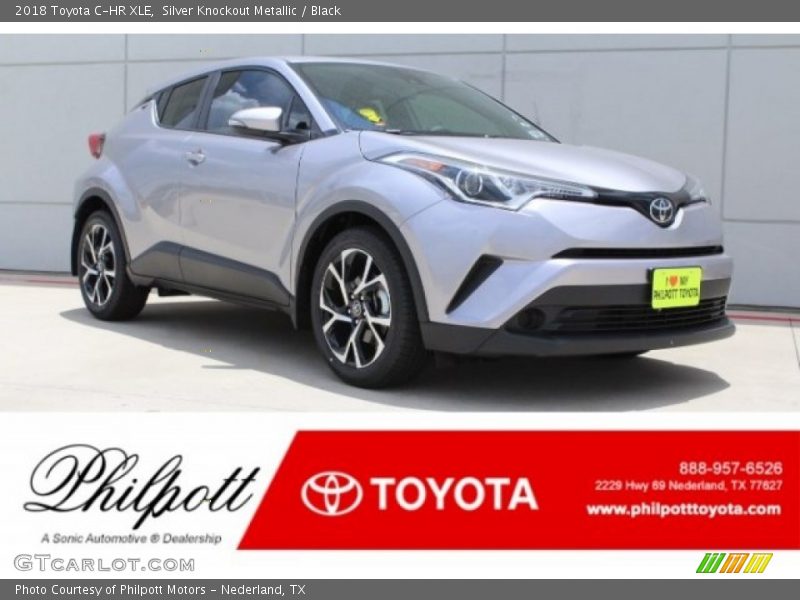 Silver Knockout Metallic / Black 2018 Toyota C-HR XLE