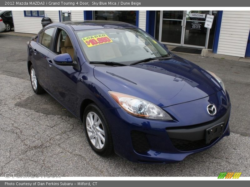 Sky Blue Mica / Dune Beige 2012 Mazda MAZDA3 i Grand Touring 4 Door