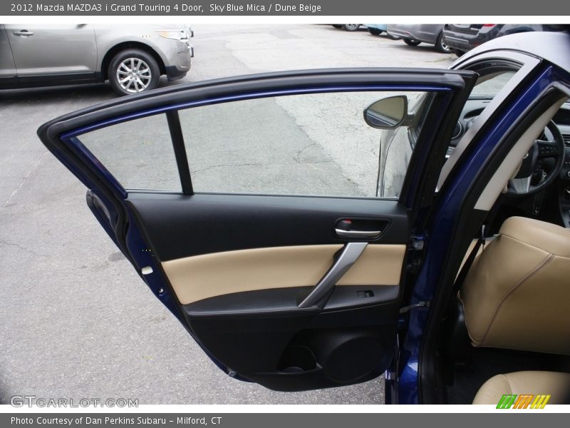 Sky Blue Mica / Dune Beige 2012 Mazda MAZDA3 i Grand Touring 4 Door