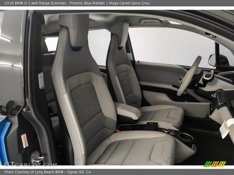 Protonic Blue Metallic / Mega Carum Spice Grey 2018 BMW i3 S with Range Extender