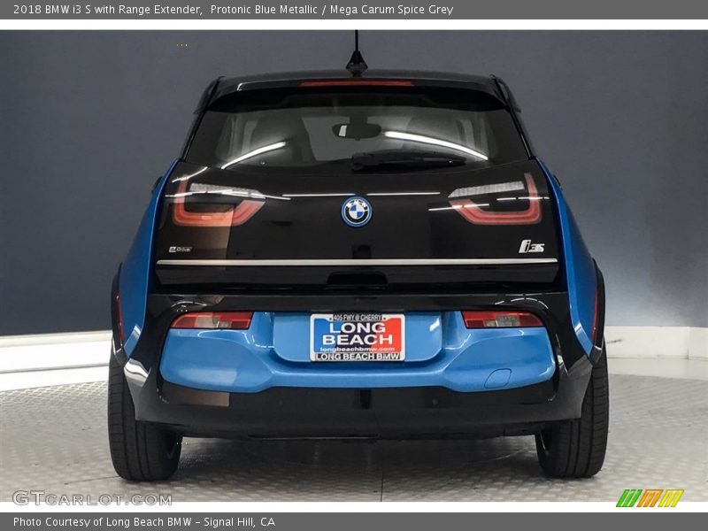 Protonic Blue Metallic / Mega Carum Spice Grey 2018 BMW i3 S with Range Extender