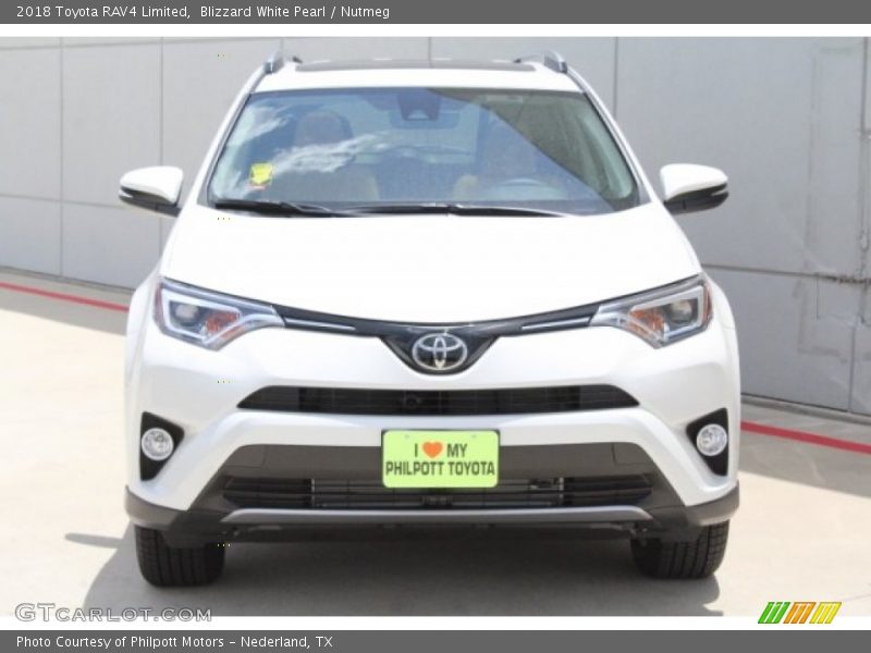 Blizzard White Pearl / Nutmeg 2018 Toyota RAV4 Limited