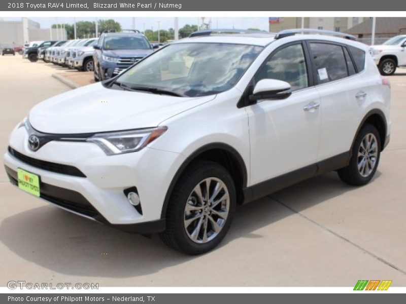 Blizzard White Pearl / Nutmeg 2018 Toyota RAV4 Limited