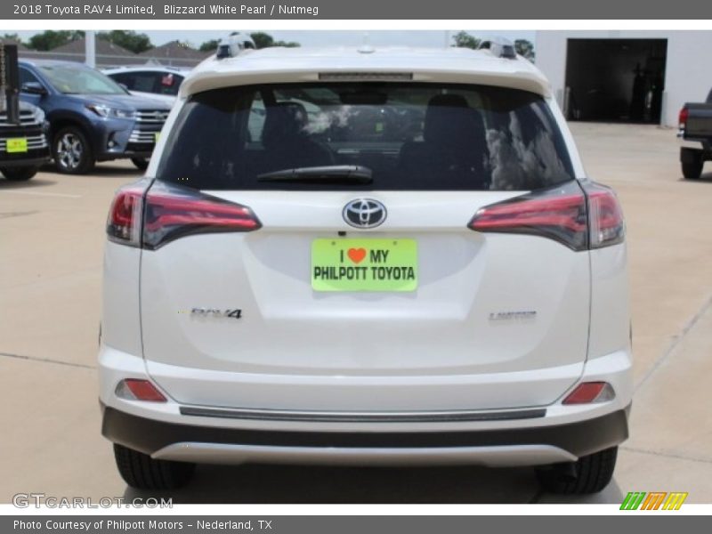 Blizzard White Pearl / Nutmeg 2018 Toyota RAV4 Limited