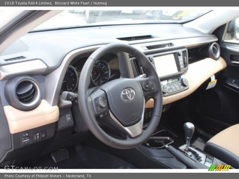 Blizzard White Pearl / Nutmeg 2018 Toyota RAV4 Limited