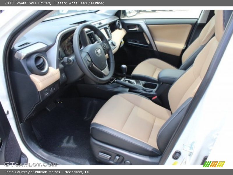 Blizzard White Pearl / Nutmeg 2018 Toyota RAV4 Limited