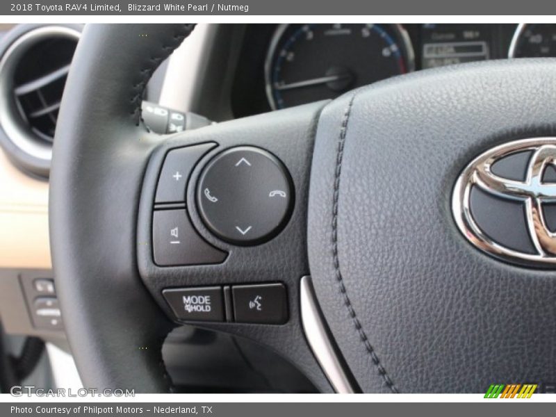 Blizzard White Pearl / Nutmeg 2018 Toyota RAV4 Limited