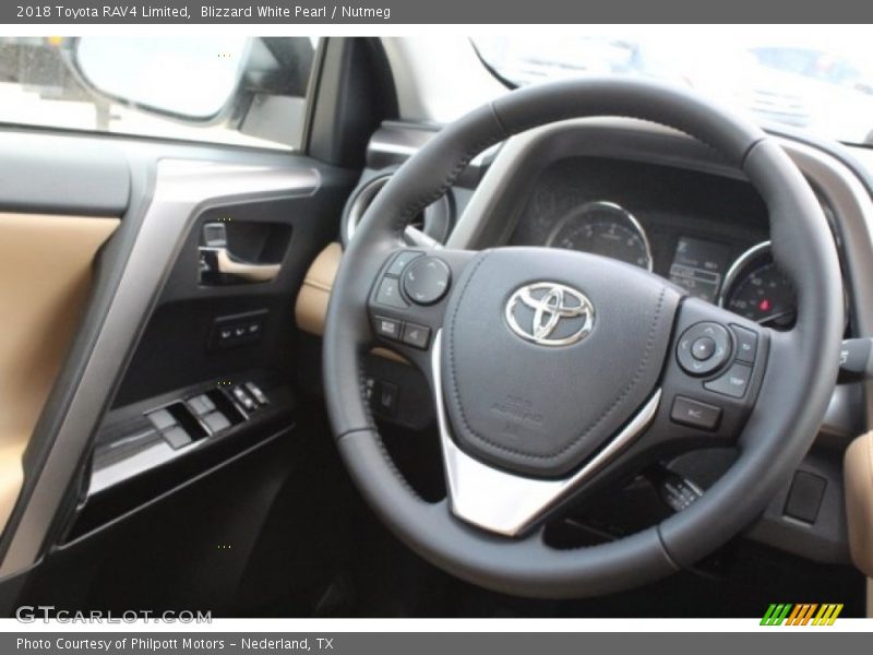 Blizzard White Pearl / Nutmeg 2018 Toyota RAV4 Limited
